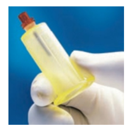    The object in this image is used to: A)  hold the needle and evacuated tubes during venipuncture. B)  perform a capillary puncture. C)  attach a butterfly needle to a syringe. D)  transfer blood from a syringe to an evacuated tube. 