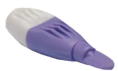    The object in this image is used to: A)  collect hold the needle and evacuated tubes during venipuncture. B)  perform a capillary puncture. C)  attach a butterfly needle to a syringe. D)  transfer blood from a syringe to an evacuated tube. 