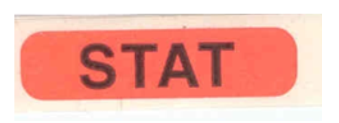 <strong>  When should this sticker be affixed to a specimen?</strong> A) when collecting specimens for timed tests. B) when specimens are collected from critically ill patients C) when test results are needed as soon as possible D) when test results are needed immediately <div style=padding-top: 35px> 