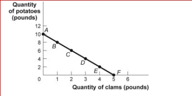 Figure and Table: The Budget Line        (Figure and Table: The Budget Line) Look at the figure and table The Budget Line.In the figure, a decrease in income would:  A.rotate the budget line along the horizontal axis. B.shift the budget line to the left. C.rotate the budget line along the vertical axis. D.shift the budget line to the right.