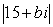 Find two real numbers b such that     = 17.