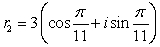 Suppose    and    . Find the polar form of    . Give the exact answer using radians for      .