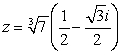 Which of the following complex numbers satisfy the equation z<sup>3</sup> = 7i? A)     B)     C)     D)   