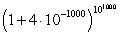 Estimate the value of . Give the answer as a power of e.