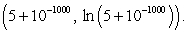 Estimate the slope of the line containing the points (5, ln 5) and
