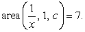 Find the number c such that