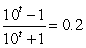 Find a number t such that     . Round your answer to four decimal places.