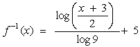 Find a formula for the inverse function   of the indicated function f.    A)     B)     C)     D)   