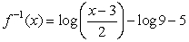 Find a formula for the inverse function   of the indicated function f.    A)     B)     C)     D)   