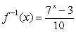 Find the inverse function.    A)     B)     C)     D)   
