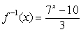 Find the inverse function.    A)     B)     C)     D)   