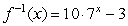 Find the inverse function.    A)     B)     C)     D)   