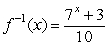 Find the inverse function.    A)     B)     C)     D)   