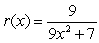 Suppose and . Write the expression (p + r)(x) as a ratio, with the numerator and denominator each written as a sum of terms of the form cx<sup>m</sup>.