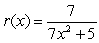 Suppose and . Write the expression as a ratio, with the numerator and denominator each written as a sum of terms of the form cx<sup>m</sup>.