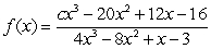 Find a constant c such that  , where    . A)  4 B)  16 C)  0 D)  -4