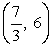 Find the vertex of the graph of the function f(x)  = (3x - 7) <sup>2</sup> + 6. A)    B)    C)    D)   