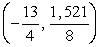 Suppose that f(x)  = -2x<sup>2</sup> + 13x + 169. Find the vertex of the graph of f. A)     B)     C)     D)   