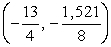 Suppose that f(x)  = -2x<sup>2</sup> + 13x + 169. Find the vertex of the graph of f. A)     B)     C)     D)   