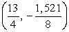 Suppose that f(x)  = -2x<sup>2</sup> + 13x + 169. Find the vertex of the graph of f. A)     B)     C)     D)   