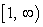 Suppose that f is a function whose domain is the interval     , with f(x) = x<sup>2</sup> + 2x + 17. What is the range of f ?