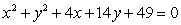 Express the equation    in standard form.