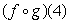Assuming that f and g are the functions completely defined by the tables below, evaluate the expression .