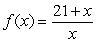 Assume that     for each real number x different of 0. Evaluate and simplify the expression      .