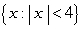 Write the set as an interval or as the union of two intervals.