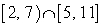 Write the intersection as a single interval.