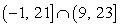 Write the intersection as a single interval.