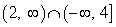 <strong>Which of the following alternatives corresponds to the interval (2, 9]?</strong> A)   B)   C)   D)   <div style=padding-top: 35px> 