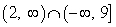 <strong>Which of the following alternatives corresponds to the interval (2, 9]?</strong> A)   B)   C)   D)   <div style=padding-top: 35px> 