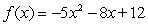 Find the derivative f '(x).   