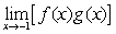 Given the graphs of the functions f and g, find the limit, if it exists.     