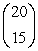 Evaluate the binomial coefficient   A)  3,876 B)  300 C)  15,504 D)  232,560
