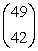 Evaluate the binomial coefficient      .