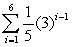 Find the sum of the finite geometric series   A)  364 B)  36.5 C)  -6.4 D)  72.8  