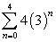 Find the sum of the finite geometric series      .