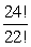 Simplify the ratio of factorials   A)  552 B)  2 C)  46 D)  528
