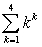 Evaluate the finite series.   A)  1,024 B)  288 C)  30 D)  76