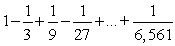 Apply sigma notation to write the sum.   