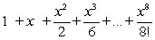 Apply sigma notation to write the sum.   