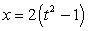 The given parametric equations define a plane curve. Find an equation in rectangular form that also corresponds to the plane curve.   ,   A)    B)    C)    D)   