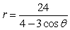 Identify the conic that the polar equation represents.   