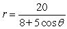 For the polar equation, graph the conic.   A)    B)    C)    D)   