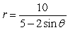 For the polar equation, graph the conic.   A)    B)    C)    D)   