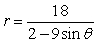 For the polar equation, graph the conic.   A)    B)    C)    D)   