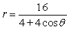 For the polar equation, graph the conic.   A)    B)    C)    D)   
