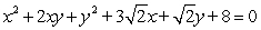 Graph the second-degree equation. (Hint: Transform the equation into an equation that contains no xy term.)    A)    B)    C)    D)   